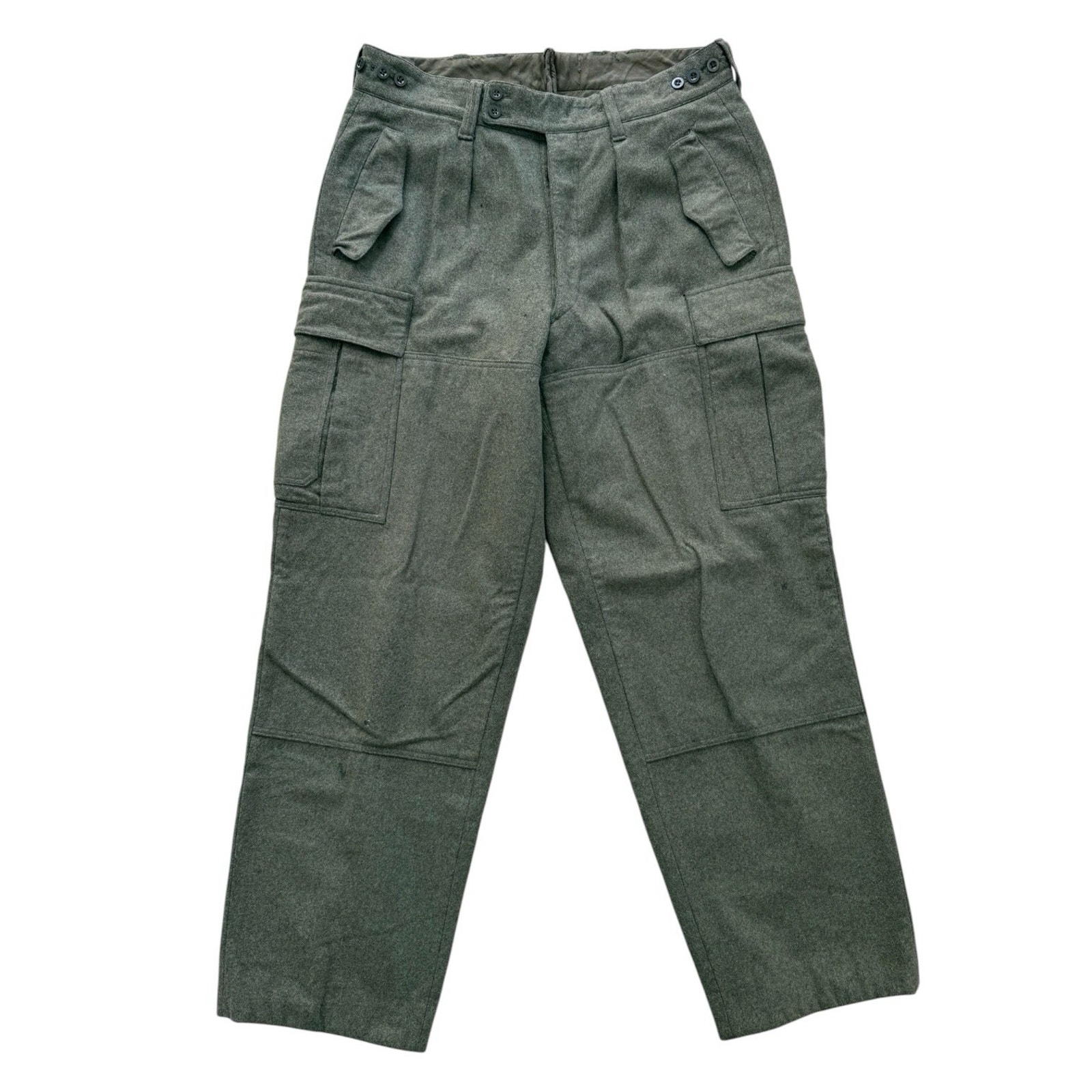 Vintage 1967 West German Bundeswehr Wool Field Trousers 34